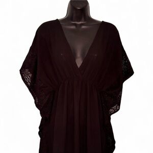 Xhilaration Black Lace Swim Coverup
